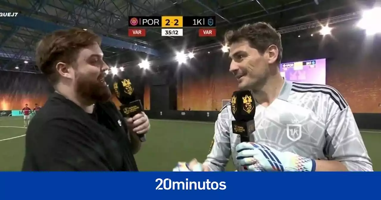 ¡Bomba en la Kings League! Iker Casillas vuelve a los terrenos de juego... ¡e Ibai le marca un penalti!