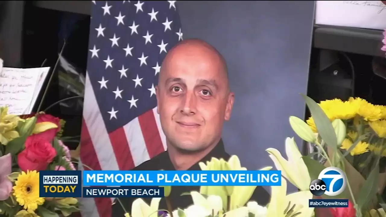 Memorial plaque unveiled to honor Huntington Beach police officer killed in helicopter crash