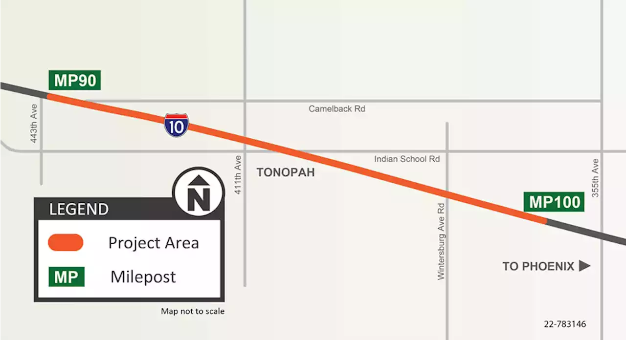 Plan for lane restrictions and ramp closure on Interstate 10 in Tonopah Feb. 21-24