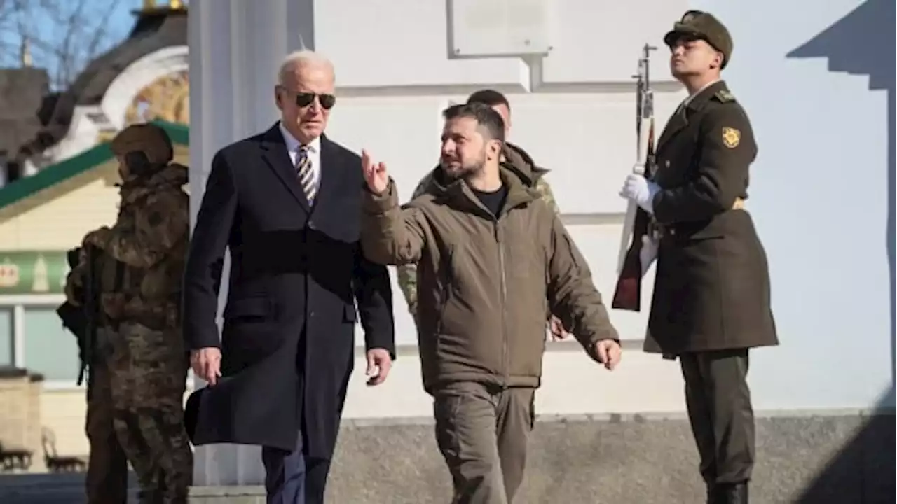 U.S. will remain with Ukraine for 'as long as it takes,' Biden says on surprise visit to Kyiv | CBC News