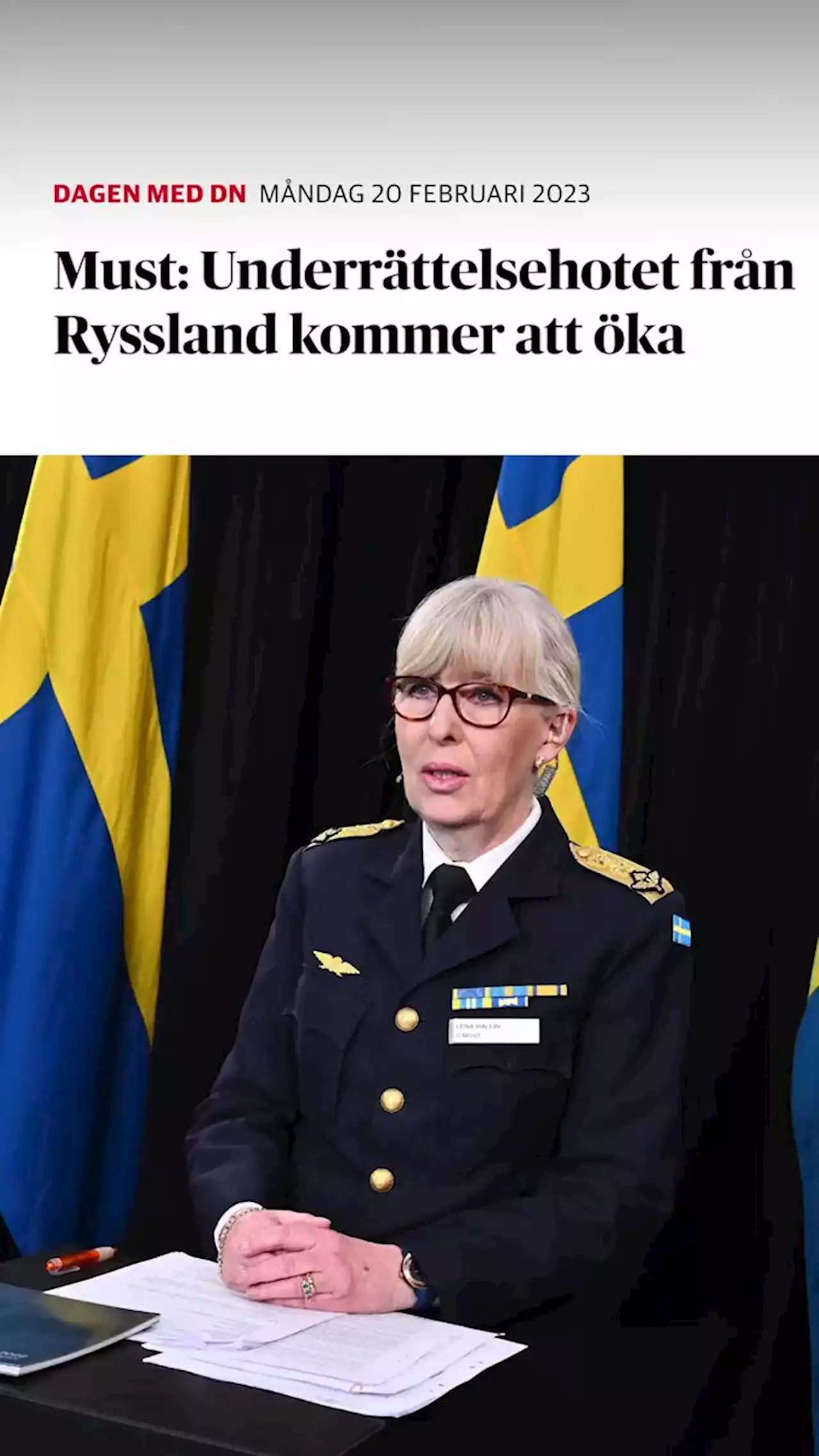 Must: Underrättelsehotet från Ryssland kommer att öka