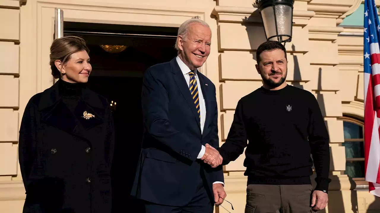 President Biden makes surprise visit to Kyiv, Ukraine, meets with President Zelenskyy