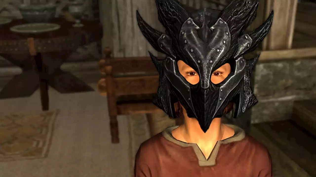 Völlig überpowert oder Halloween-Verkleidung? Skyrim-Kind in mächtiger Daedra-Rüstung gesichtet