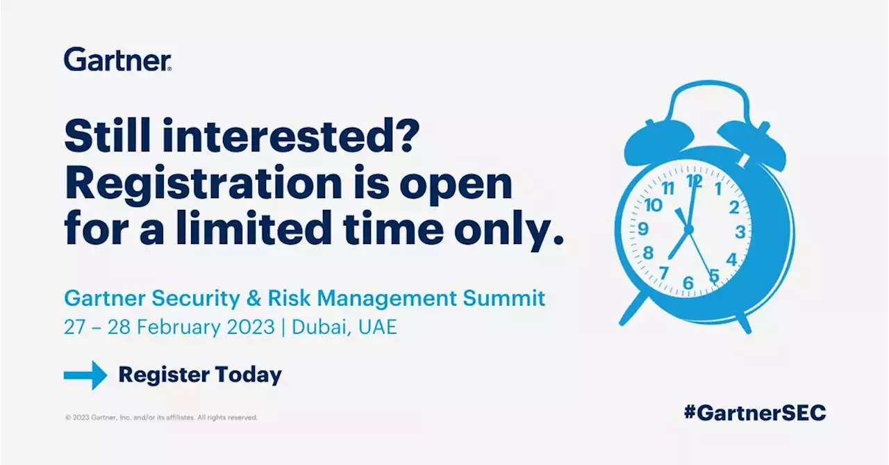 Gartner Security & Risk Management Summit 2023, Dubai, UAE