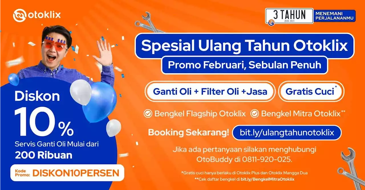 Rayakan HUT Ketiga Otoklix Siapkan Promo Menarik Untuk Pelanggan Setia