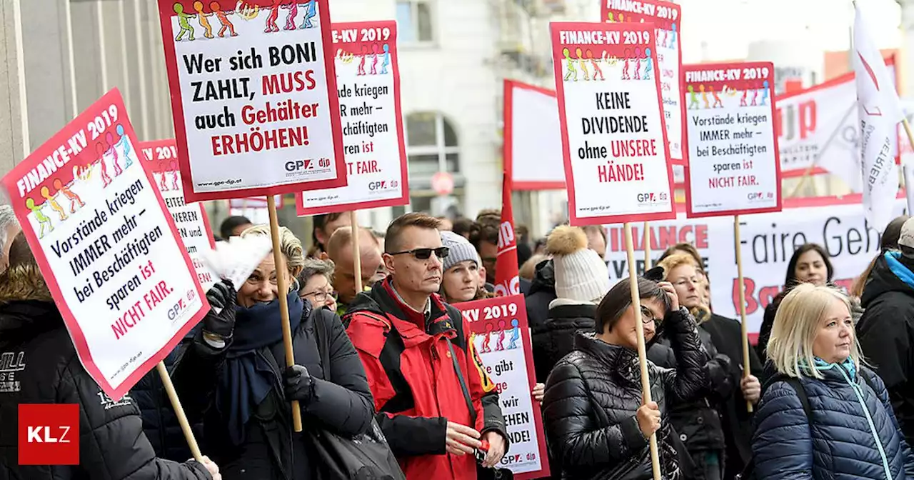 Banken-KV: Gewerkschaft will 10,6 Prozent Geld für 2,5 Stunden weniger Wochenarbeit | Kleine Zeitung