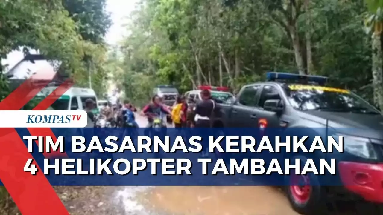 Basarnas dan Polri Terjunkan 4 Helikopter Tambahan Bantu Evakuasi Rombongan Kapolda Jambi