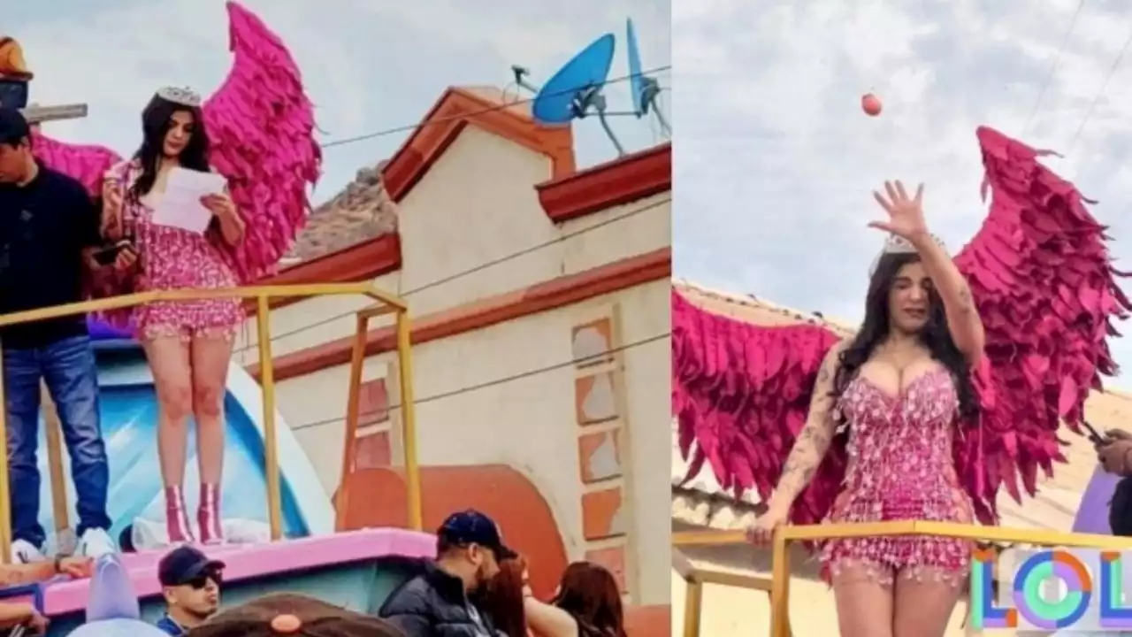 VIDEO: Karely Ruiz, madrina del Carnaval de Guaymas, es recibida… a huevazos