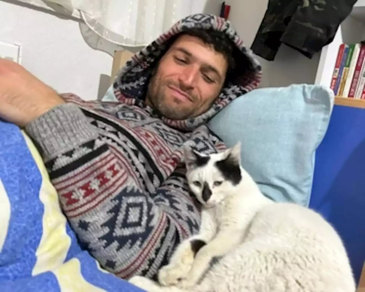 Turkish fireman adopts cat he rescued from under rubble after Feb 6 earthquake