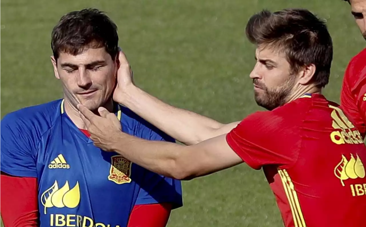 Iker Casillas y Piqué discuten por escándalo arbitral del Barcelona