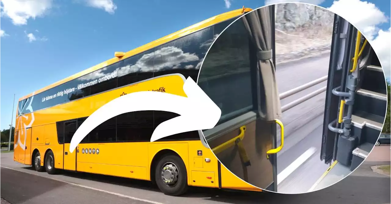 Buss åkte med öppen dörr på E18: ”Helt oacceptabelt – hur kan detta hända!?”