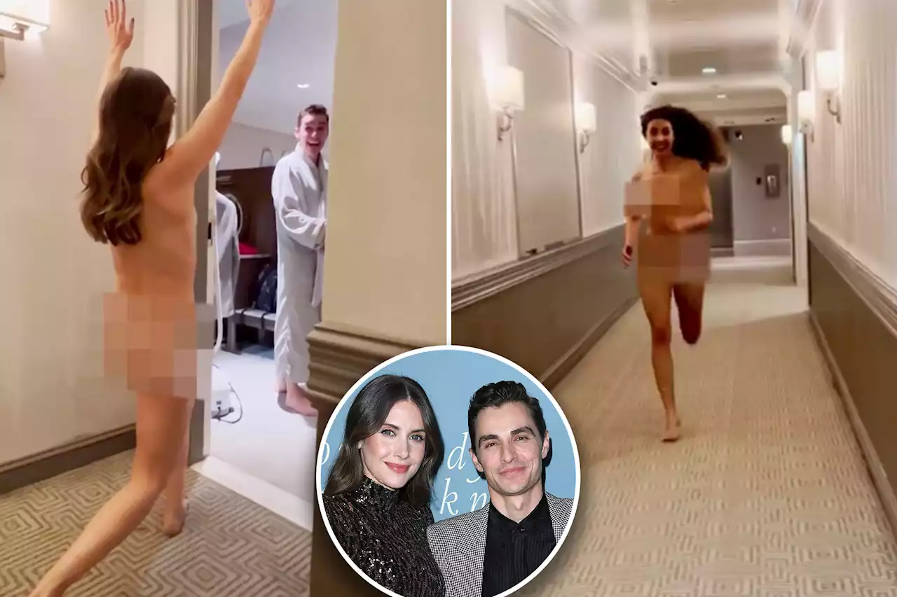 Naked Alison Brie gives husband Dave Franco ‘shock’ with streaking stunt