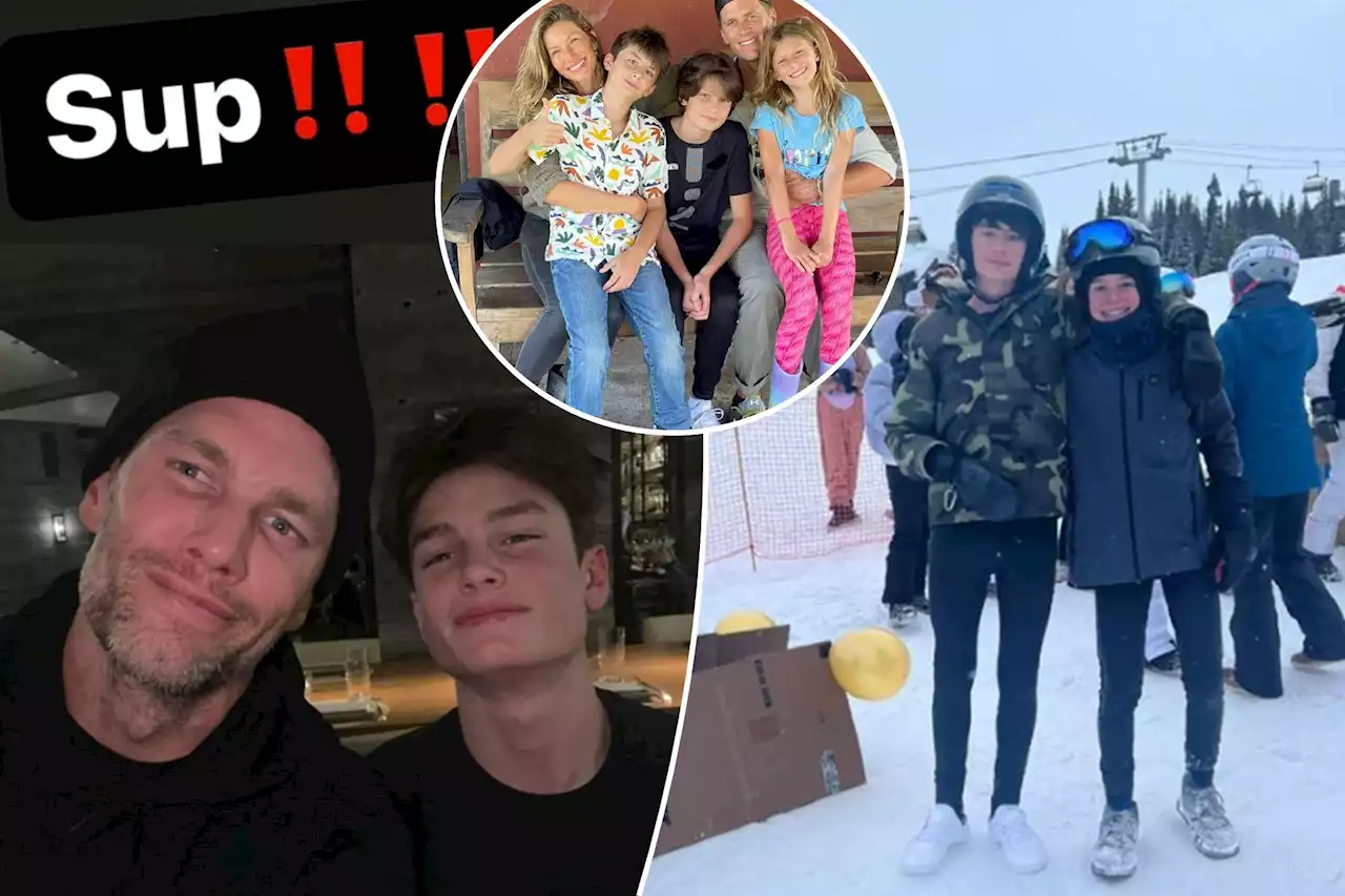 Tom Brady savors snowy trip with kids after announcing NFL retirement