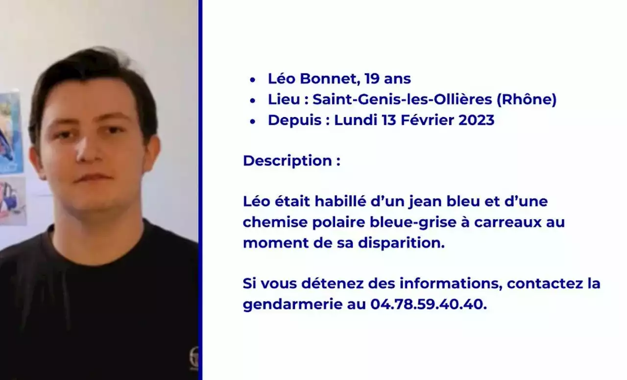 Disparition inquiétante d’un jeune homme de 19 ans près de Lyon, une enquête ouverte