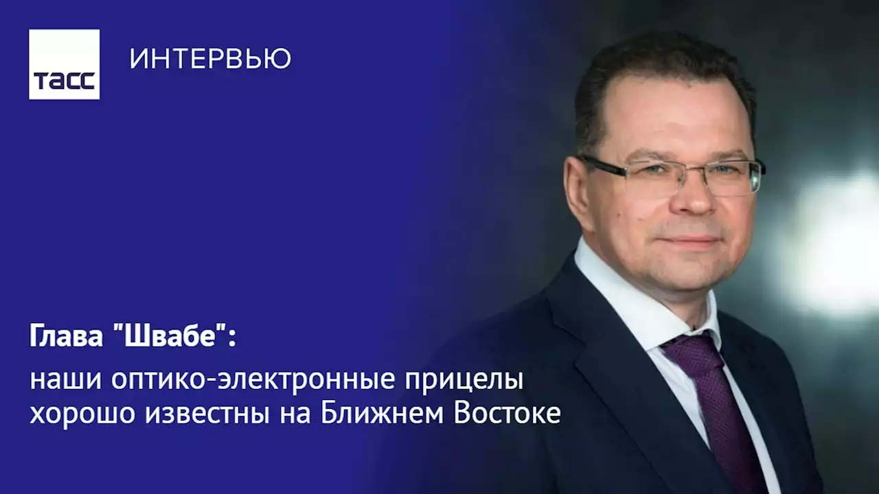 Глава 'Швабе': наши оптико-электронные прицелы хорошо известны на Ближнем Востоке - Интервью ТАСС