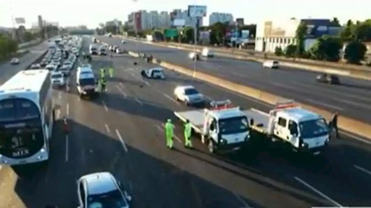 Choque múltiple entre cinco autos en la Panamericana