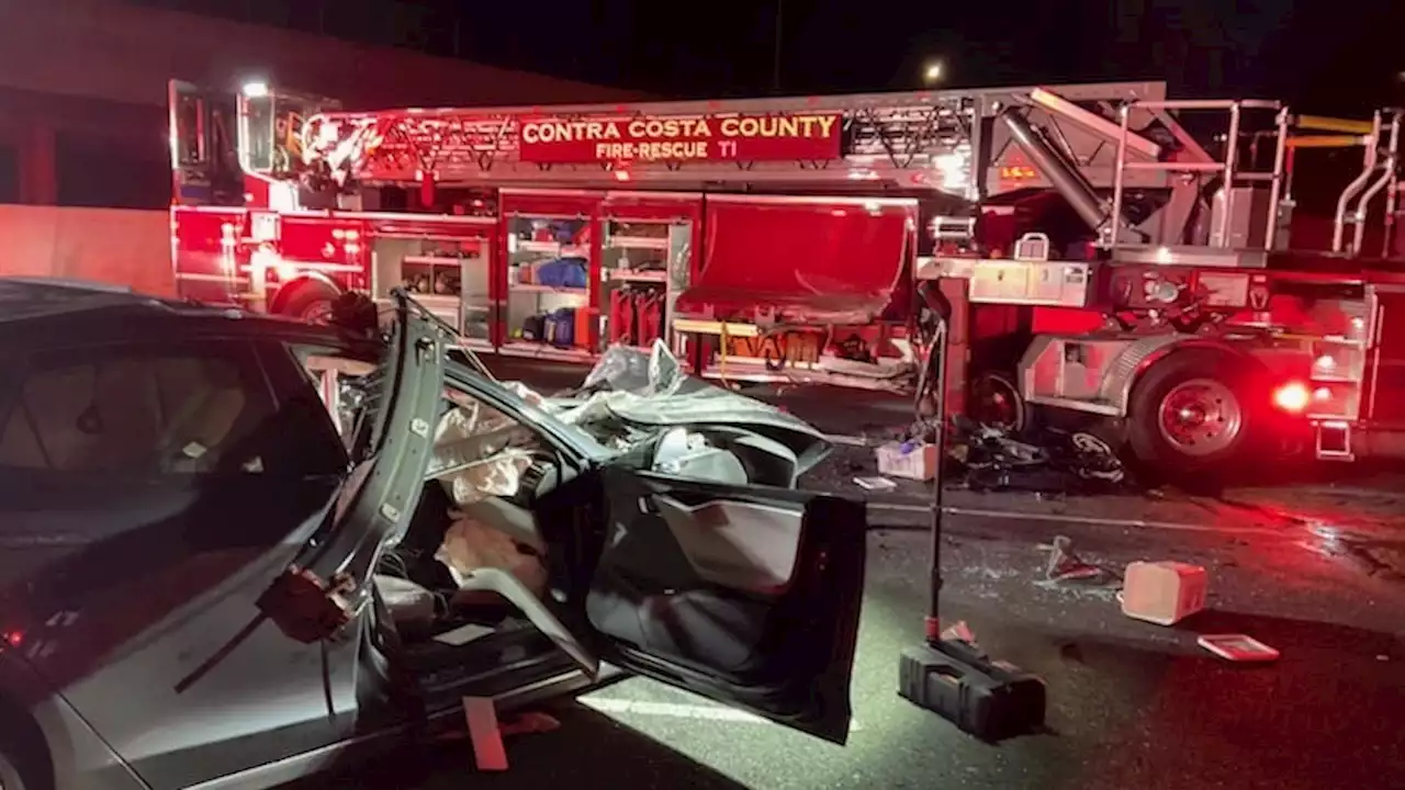 Tesla Driver Dead After Slamming Into Fire Truck in California