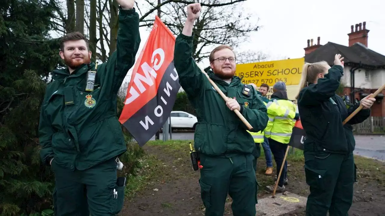 Thousands of ambulance workers walk out as junior doctors expected to announce strike action