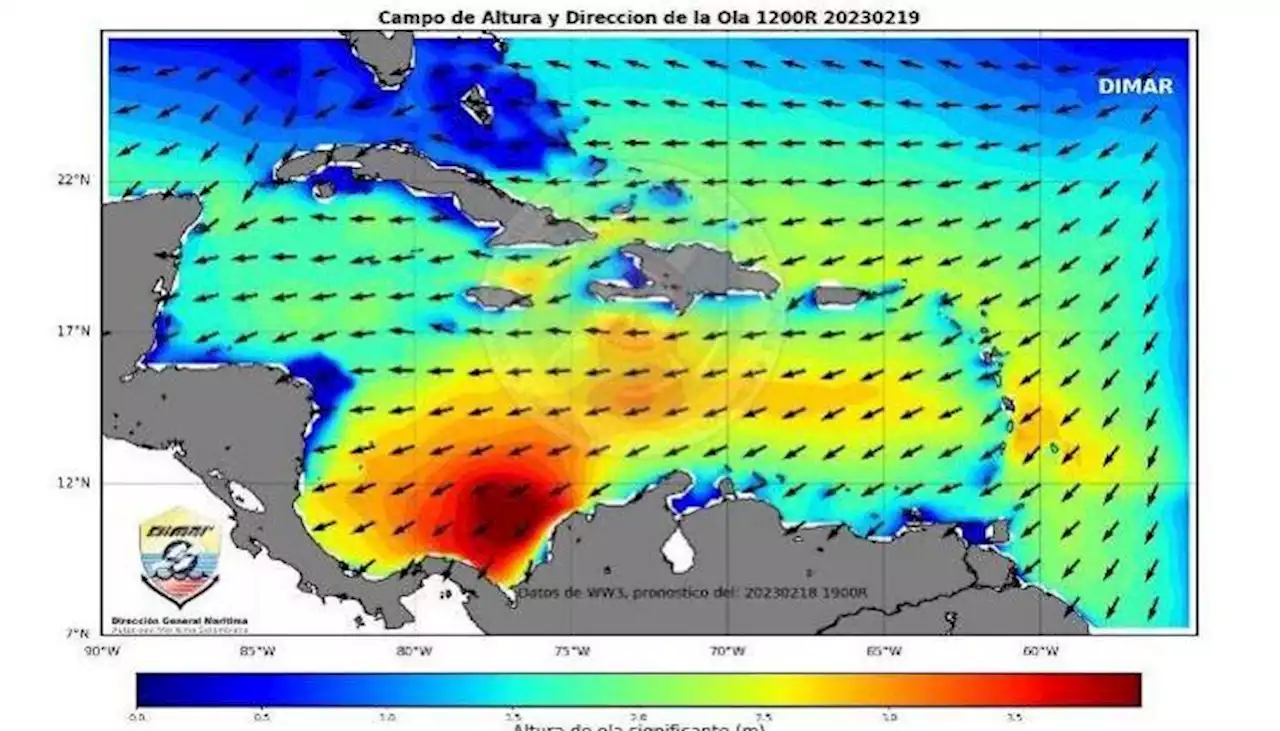 Dimar lanza nueva alerta por fuerte oleaje en el Caribe en las próximas 72 horas