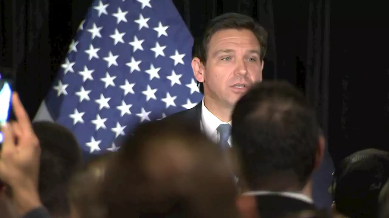 Protesters gather as Florida Gov. Ron DeSantis touts commitment to 'law and order' at Elmhurst event