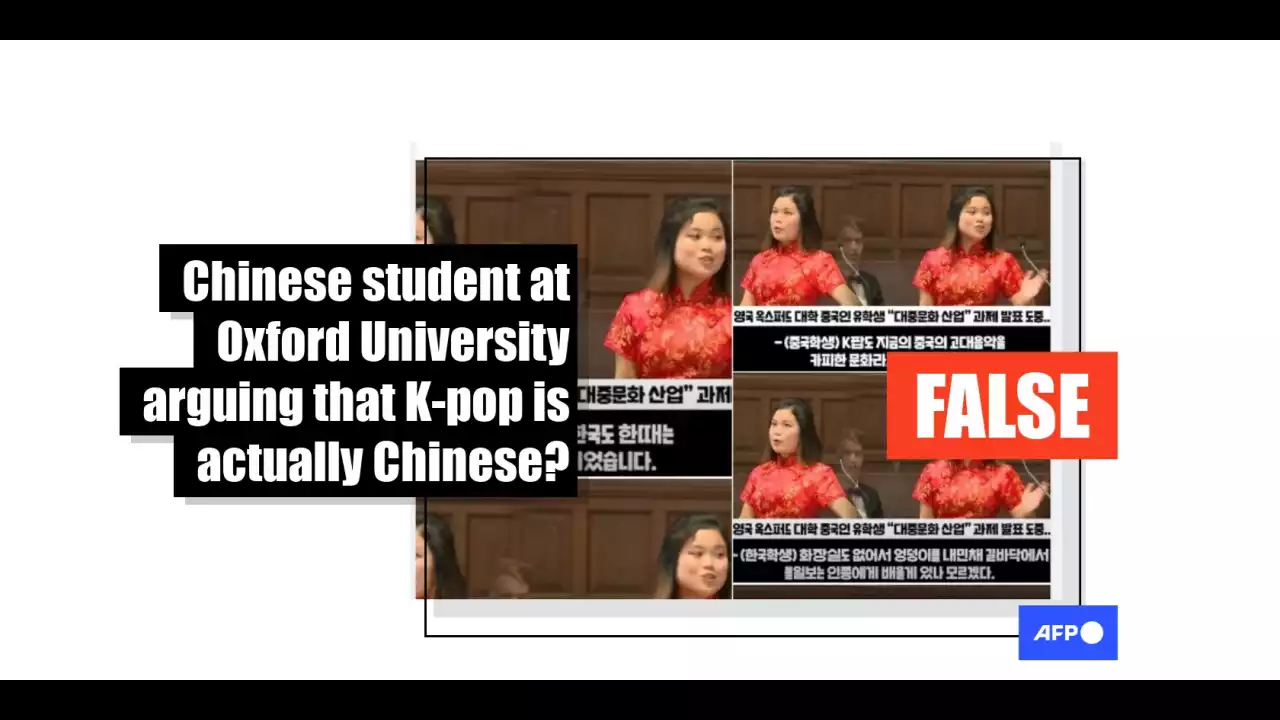 Images show Oxford Union debate on meritocracy, not 'Chinese student claiming K-pop is Chinese'