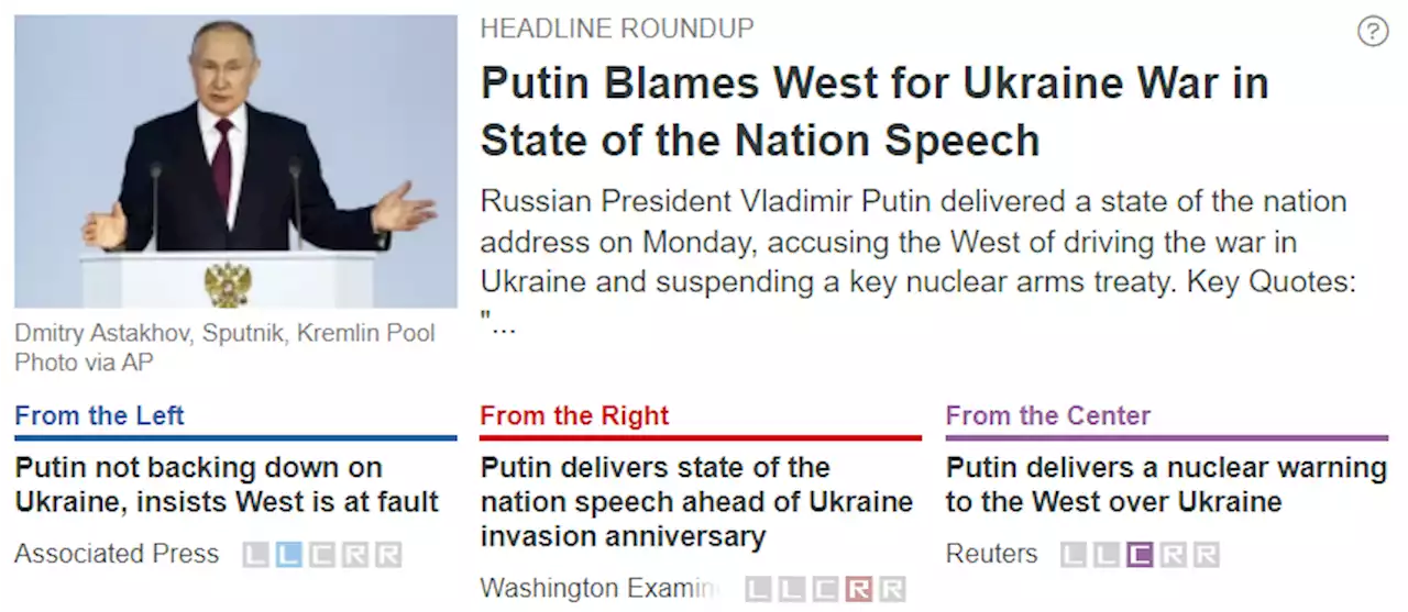 Putin Blames West for Ukraine War in State of the Nation Speech