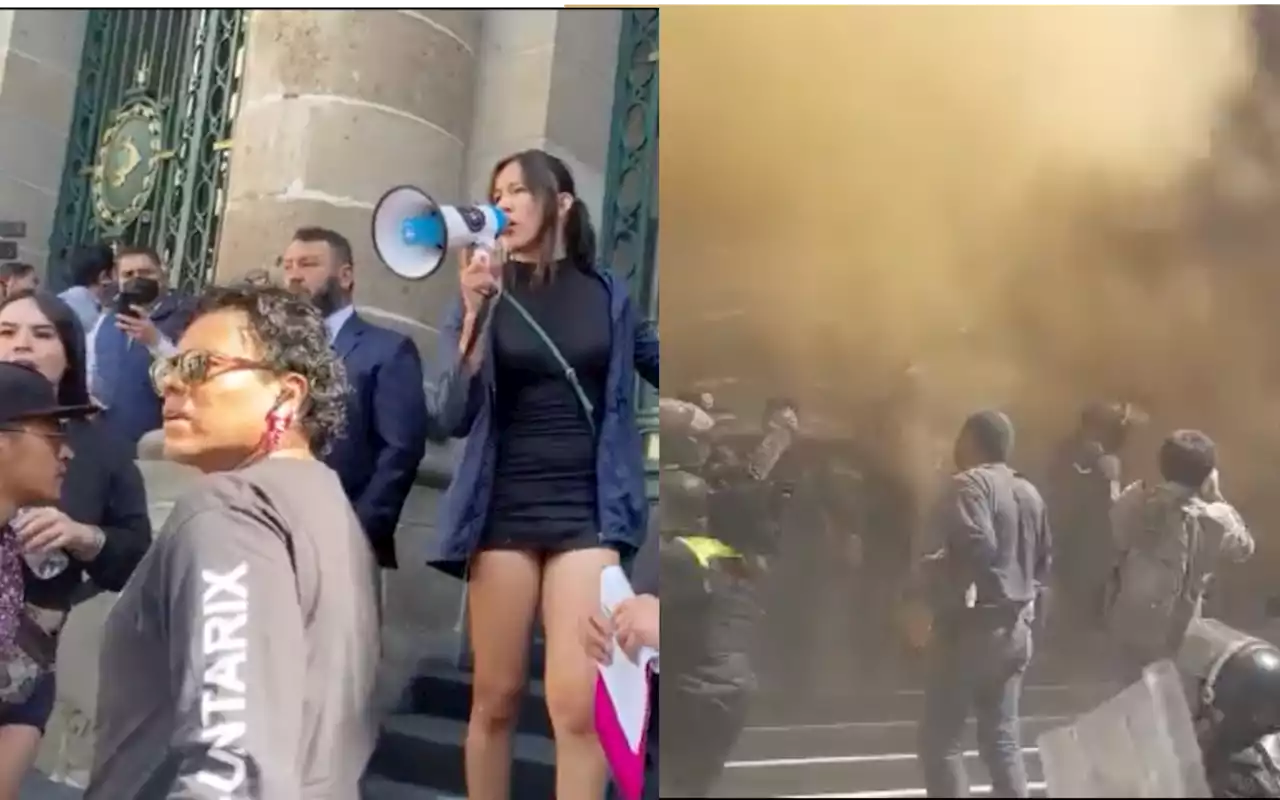 Acaba en trifulca protesta trans afuera de Congreso CDMX