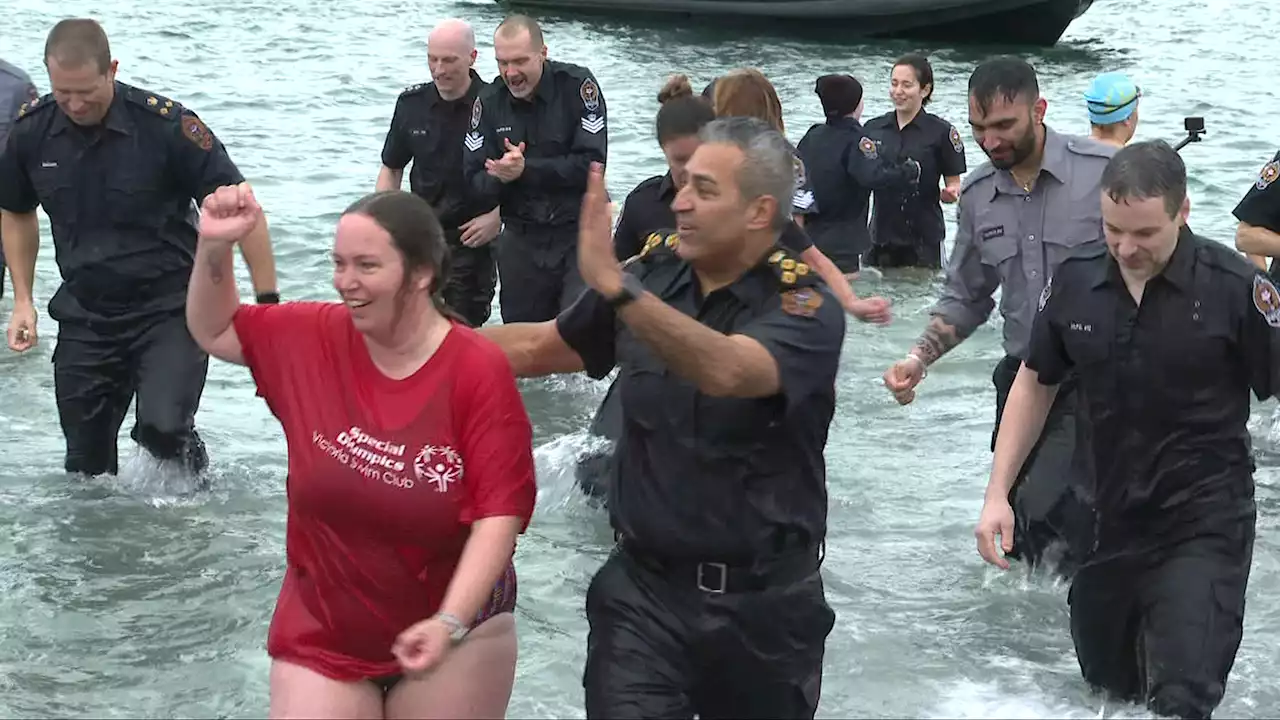 South Island first responders take the Polar Plunge for Special Olympics