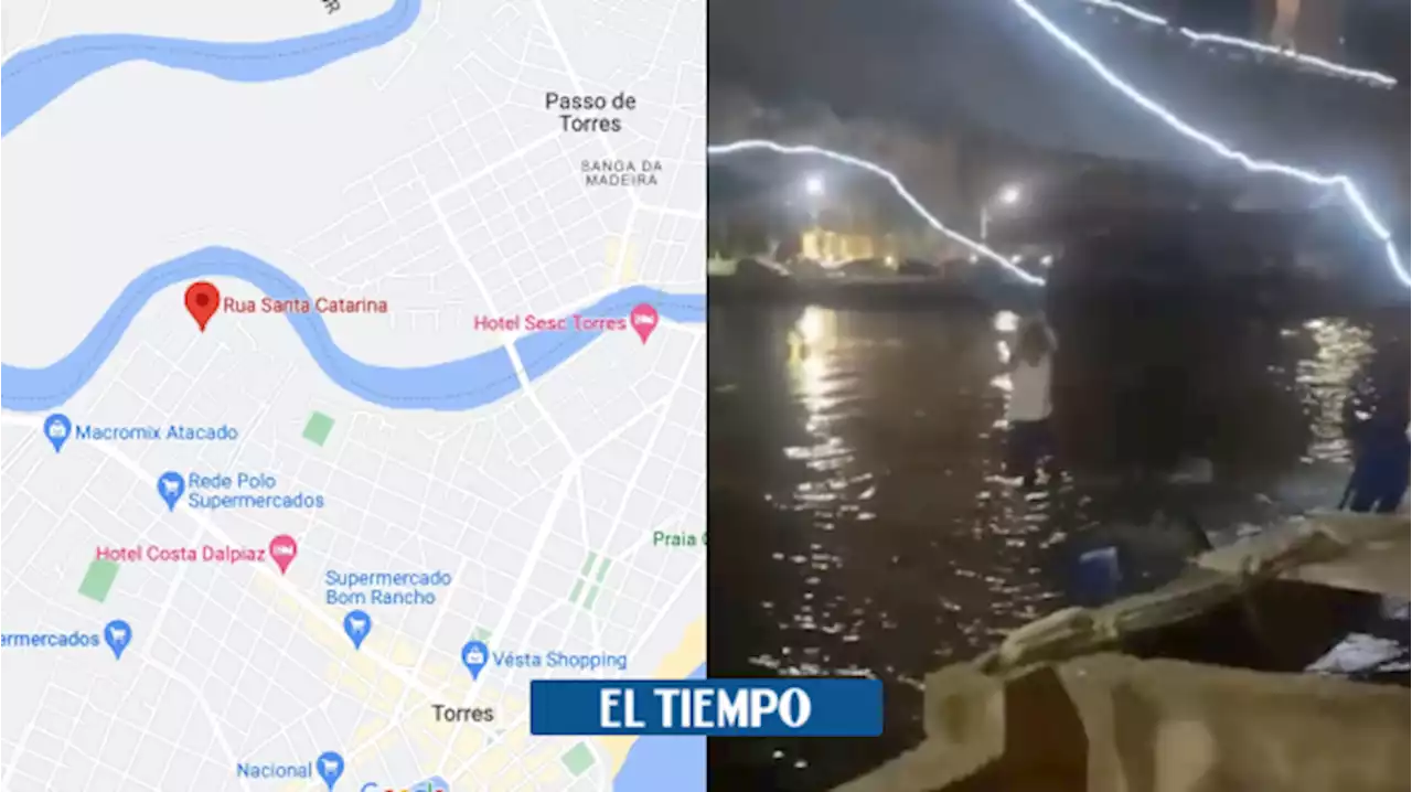 Video: impresionante caída de puente en Brasil; unas 100 personas lo atravesaban