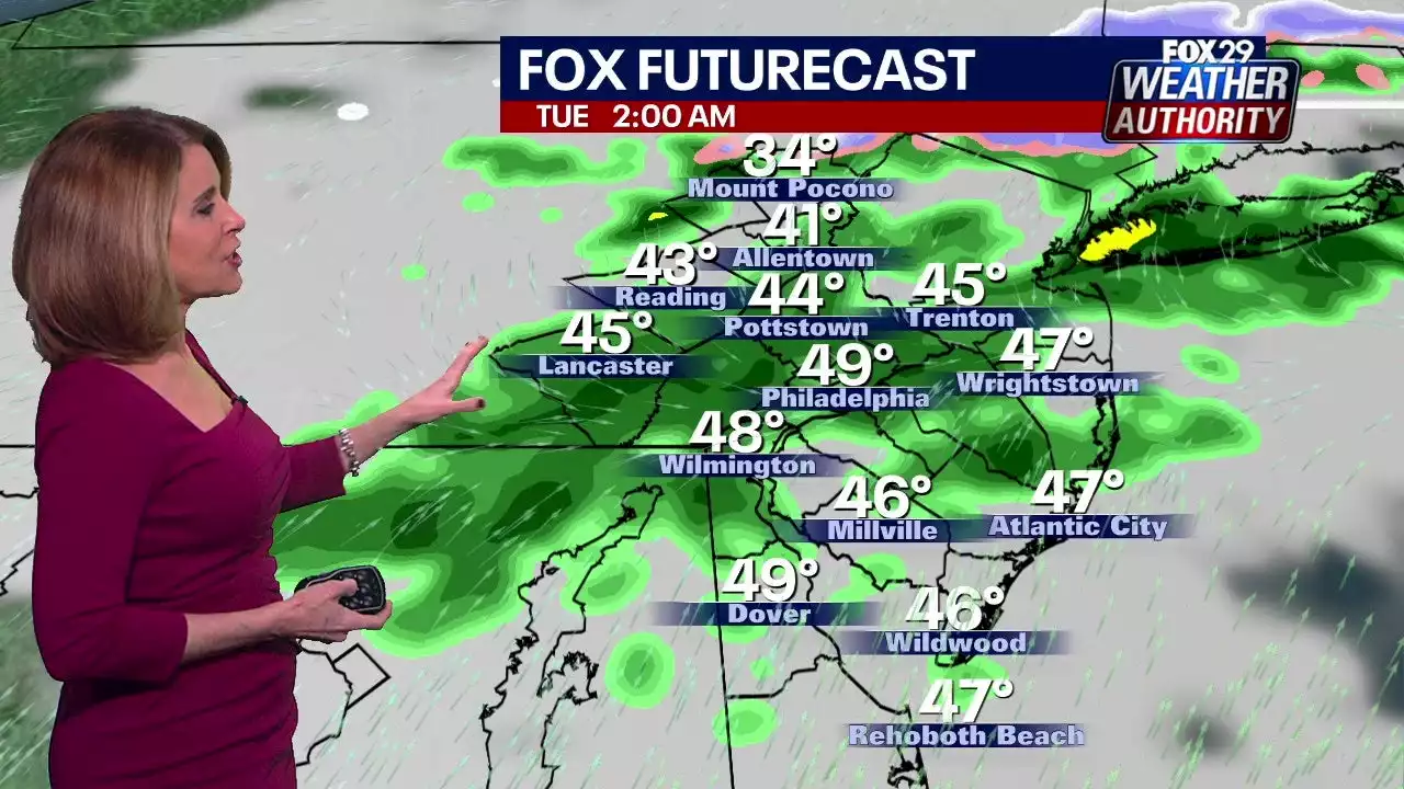 Weather Authority: Rounds of rain slated for Delaware Valley over next few days