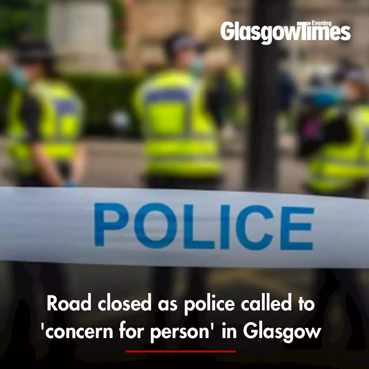 Road closed as police called to 'concern for person' in Glasgow