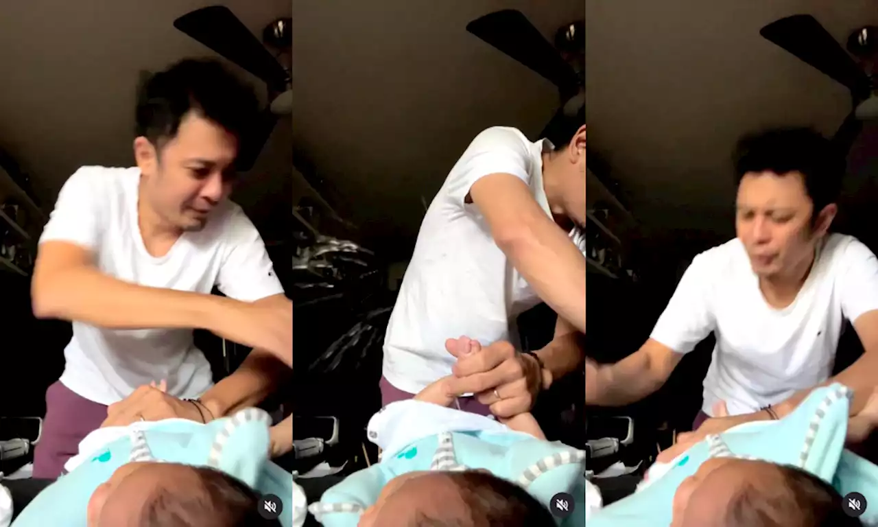 WATCH: Paolo Valenciano shares salty reality of being a #boydad as newborn son tinkles on him