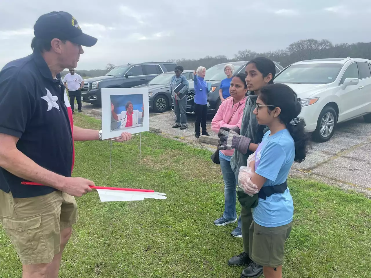 Volunteers clean former slave cemetery in Houston to honor memory of Congresswoman Barbara Jordan