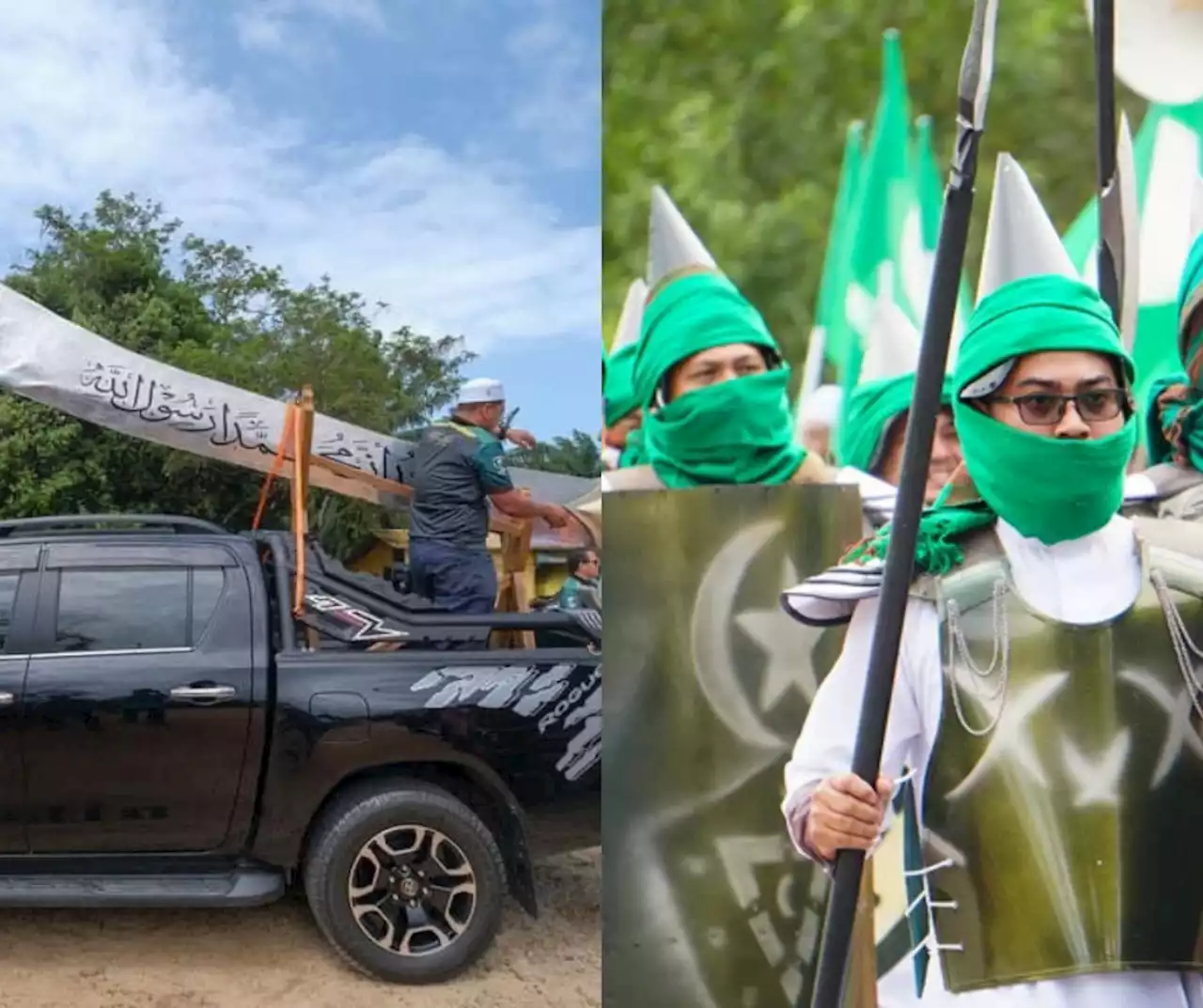 Terengganu PAS Youth Members LARP As Medieval Islamic Warriors While Marching For A Two-Day Parade