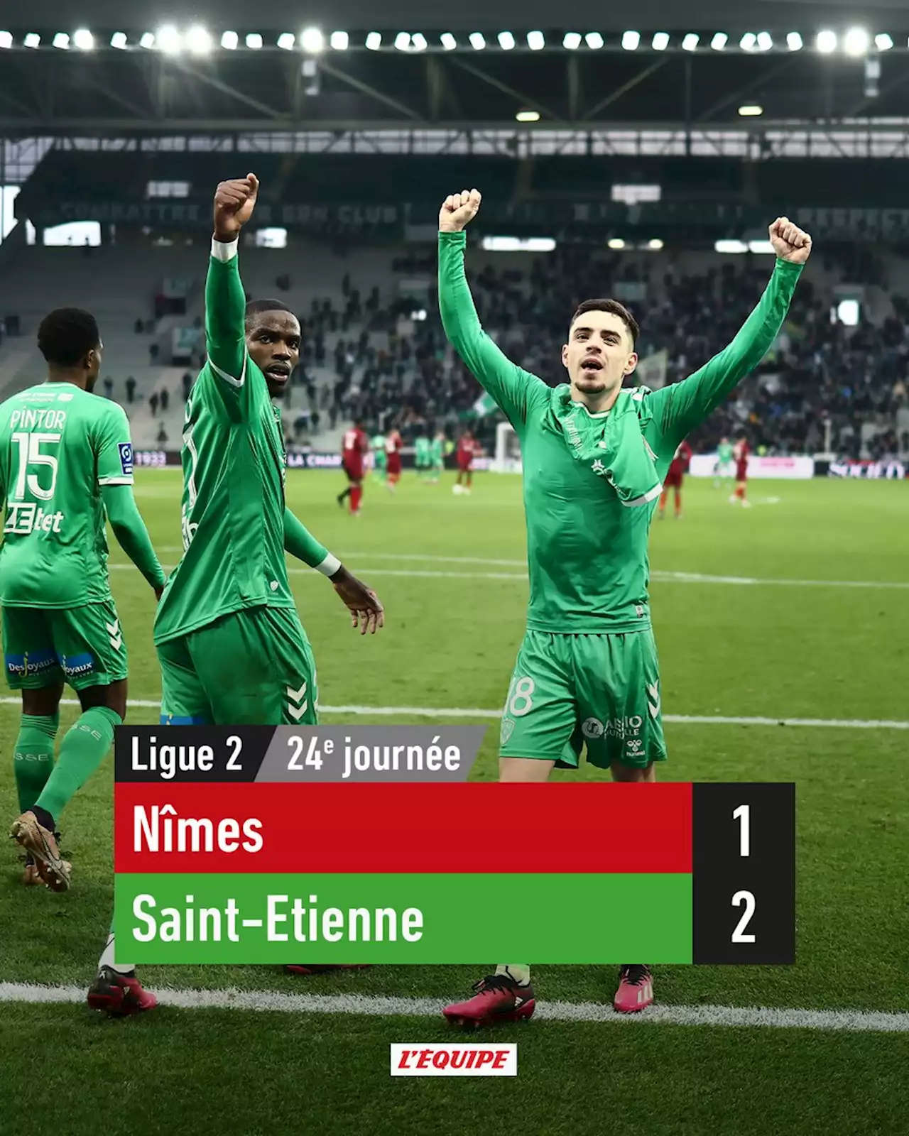 Nîmes 1-2 ASSE, Ligue 2résumé du match (20/02/2023)