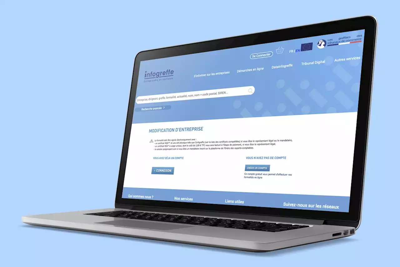 De nouvelles formalités temporairement possibles sur le site Infogreffe