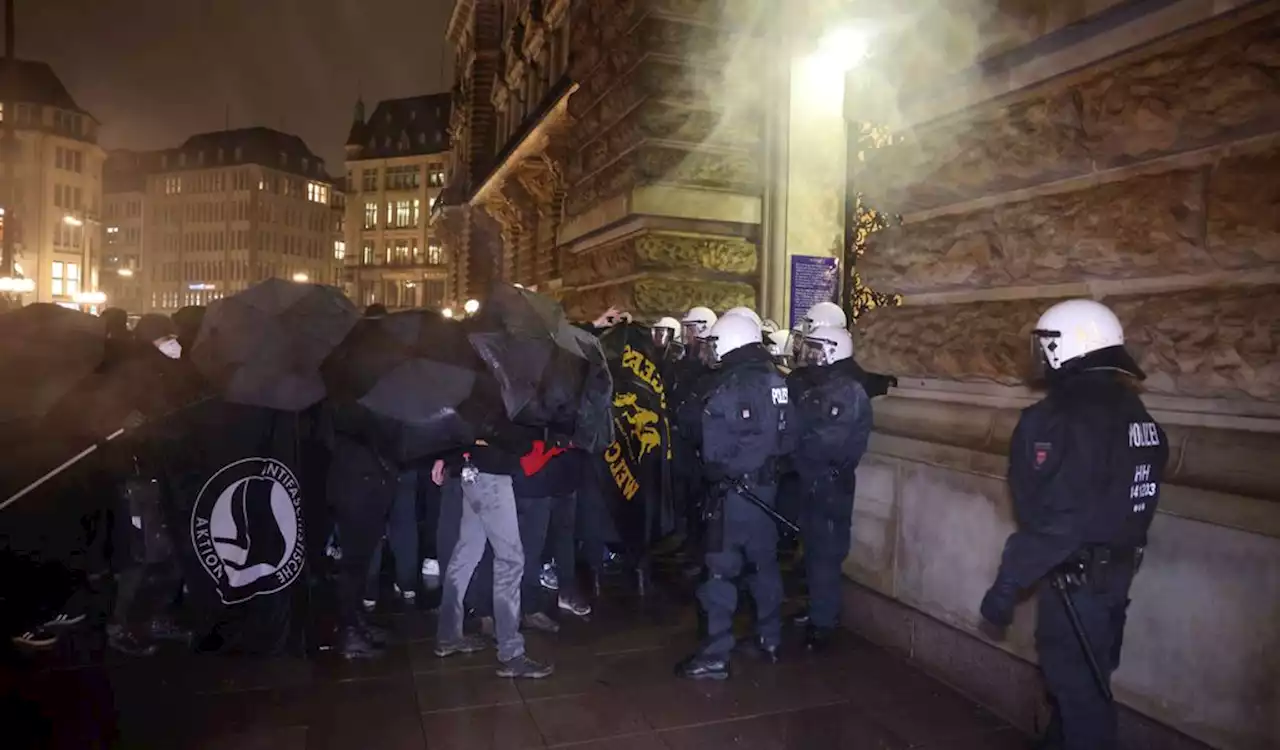 AfD-Politikerin Beatrix von Storch in Hamburg: Pfefferspray-Einsatz vor dem Rathaus