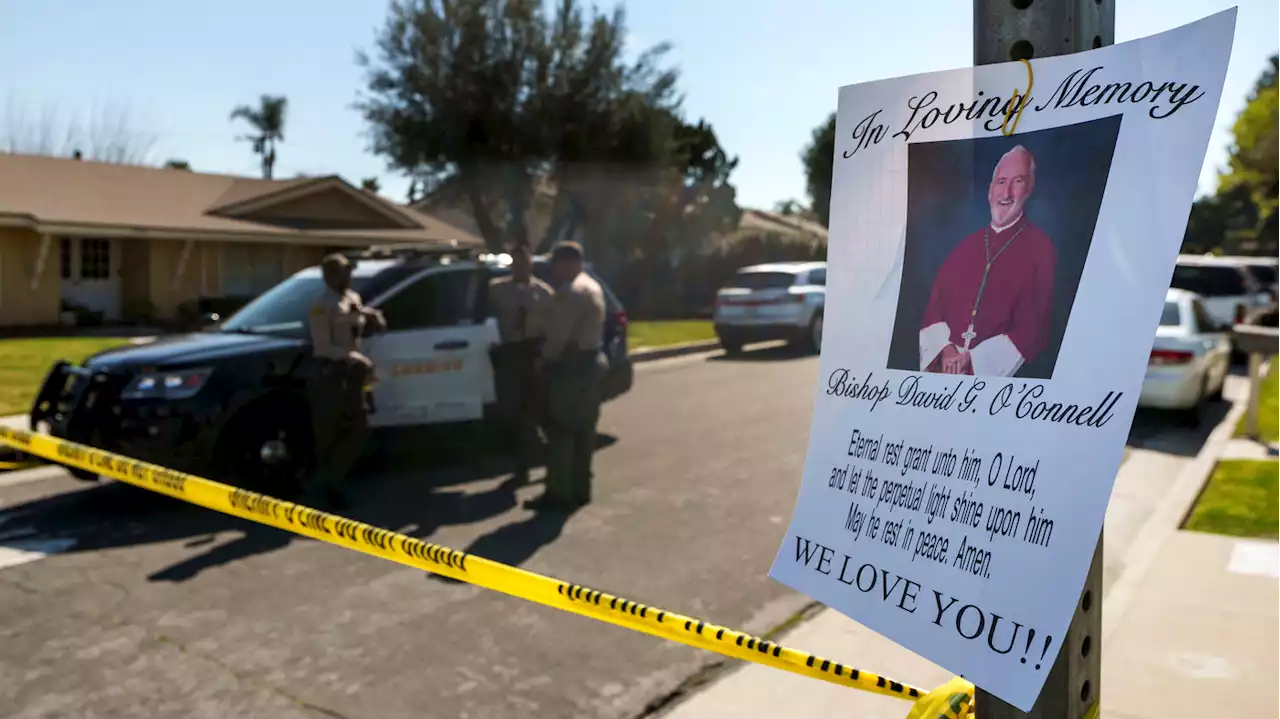 Police arrest a suspect in the killing of a Catholic bishop in Los Angeles County