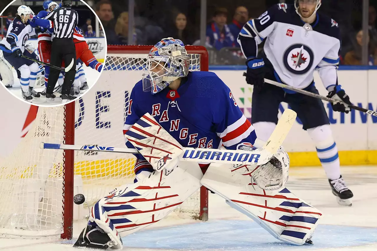 Rangers can’t overcome early deficit as point streak ends with loss to Jets