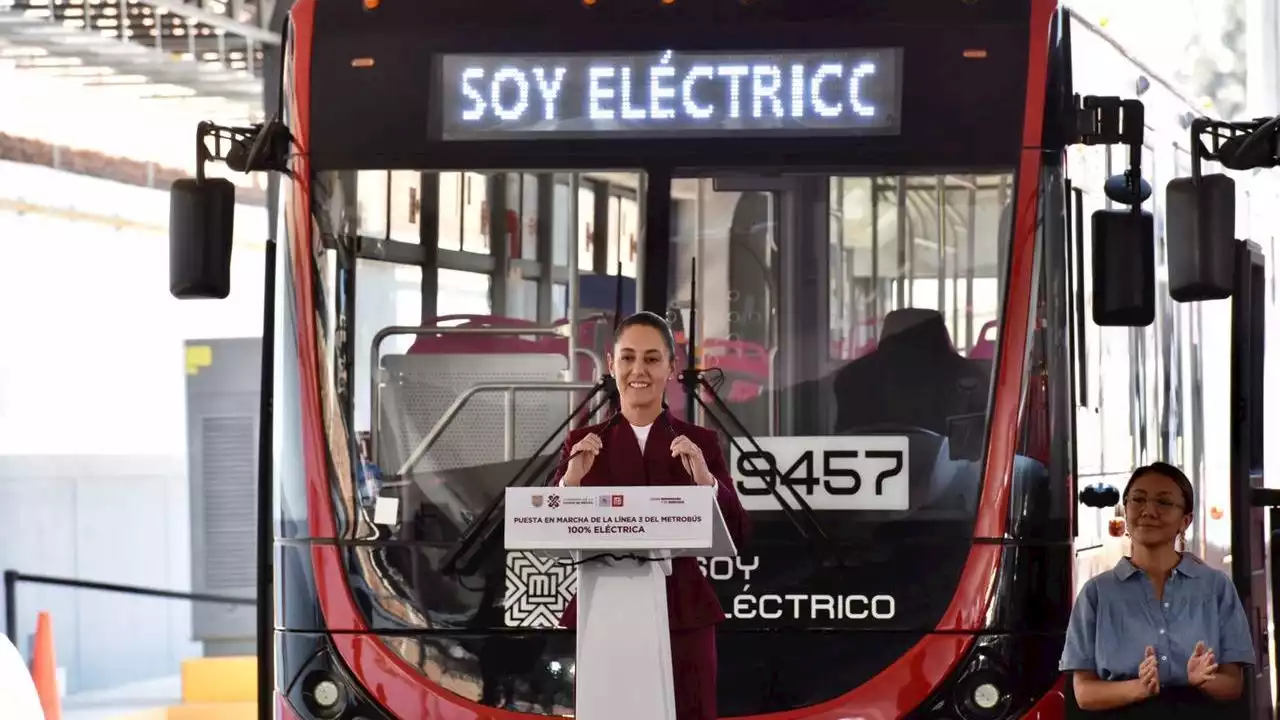 Ponen en marcha la primera línea del Metrobús 100% eléctrica en la CDMX