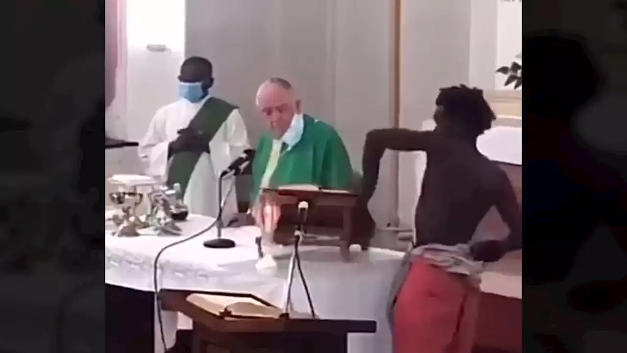 Video Does Not Show Refugee or Migrant Assaulting Catholic Priest, Nor Was It Recorded in France