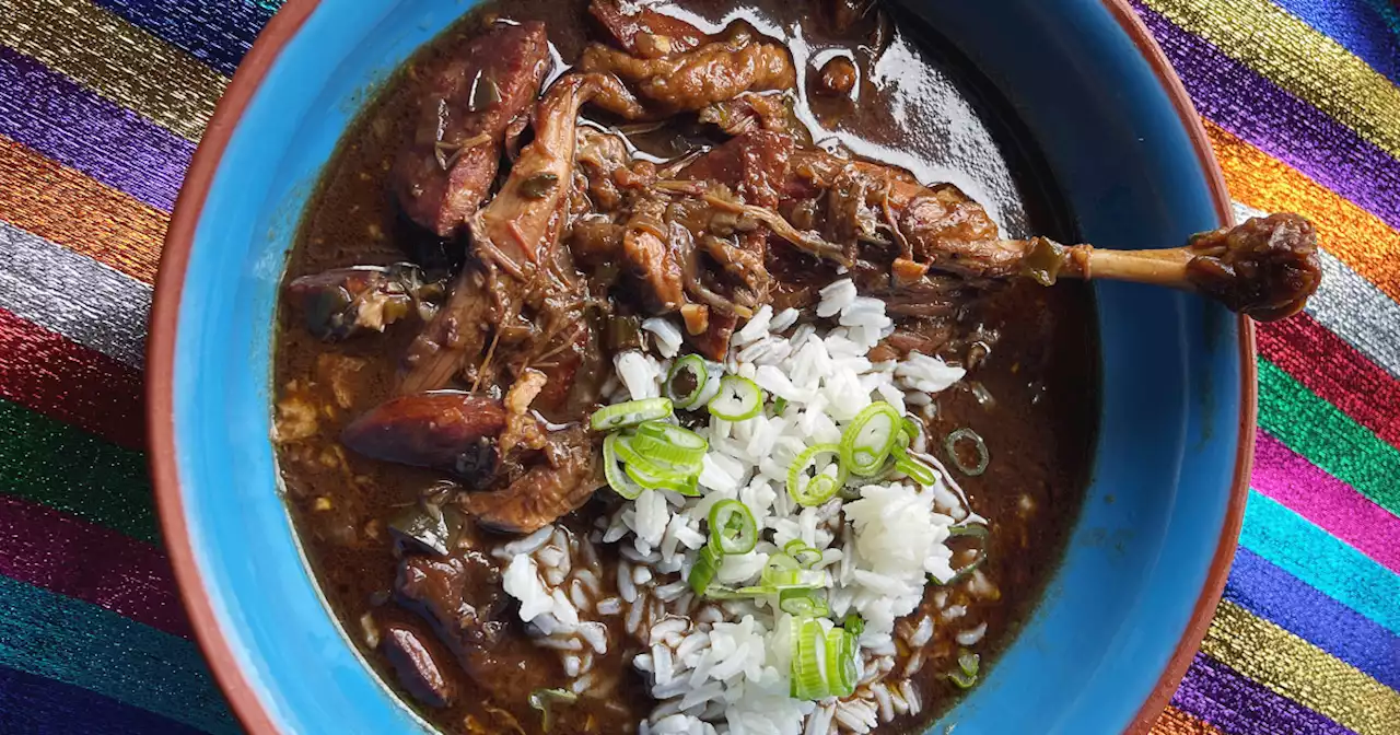 Celebrate Mardi Gras with Cajun-style duck-andouille gumbo