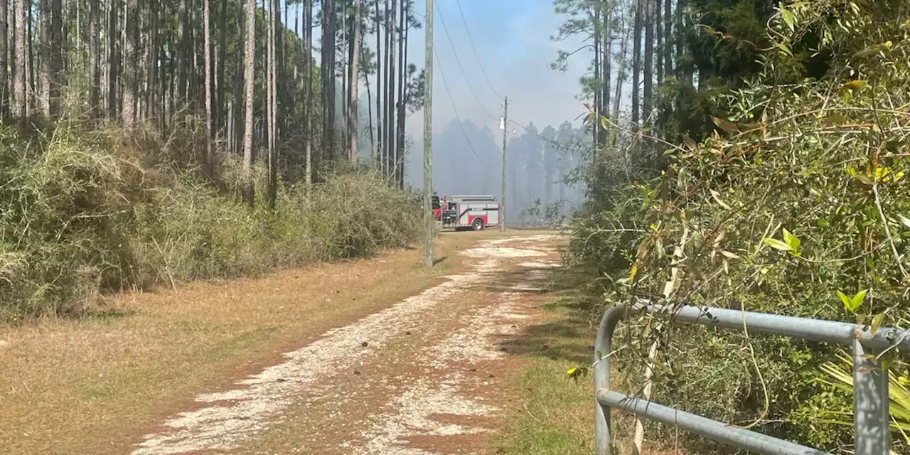 140-acre fire in Bay County, 10% contained