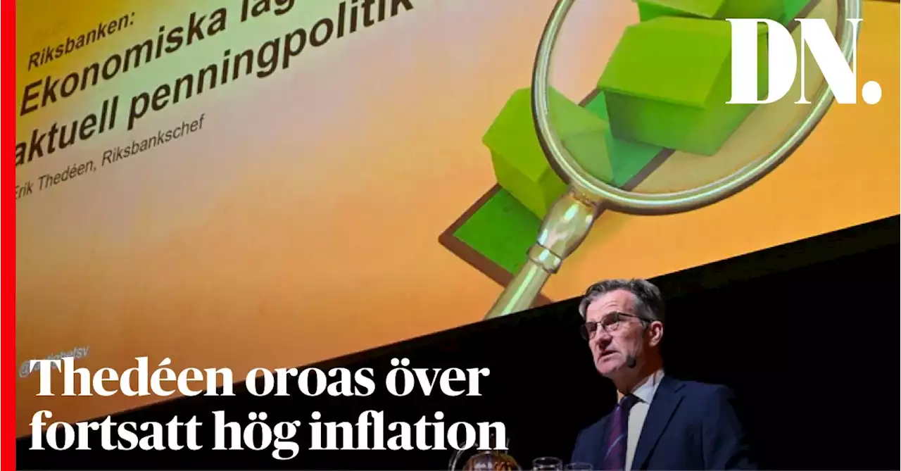 Thedéen oroas över fortsatt hög inflation