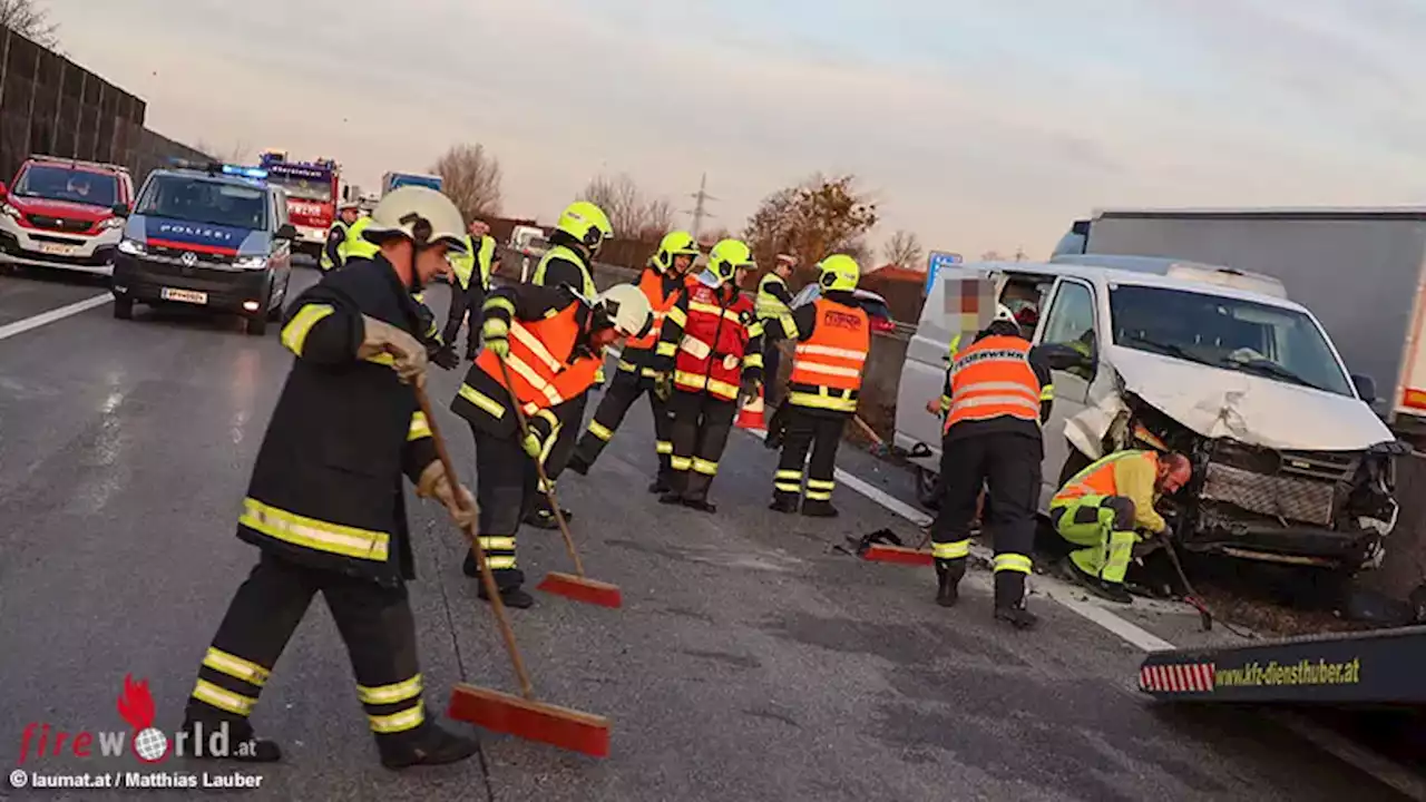 Oö: Sechs Kilometer langer Stau nach Verkehrsunfall mit drei Fahrzeugen auf A 1 bei Vorchdorf