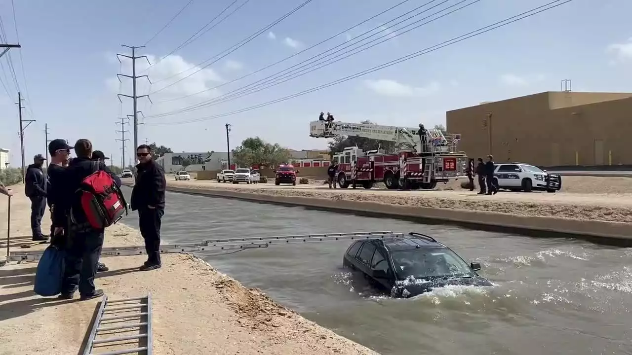 Woman rescued after driving into south Phoenix canal