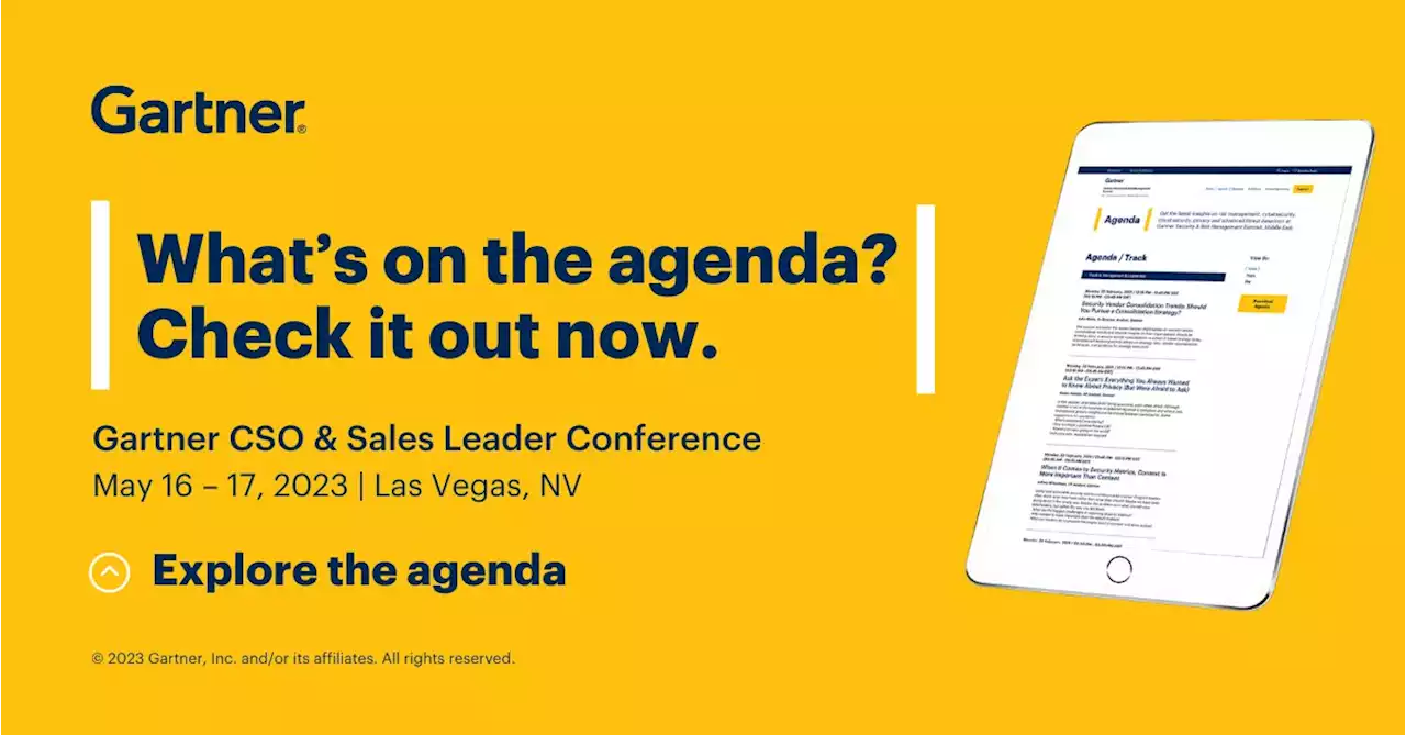 Gartner CSO & Sales Leader Conference 2023 in Las Vegas, NV