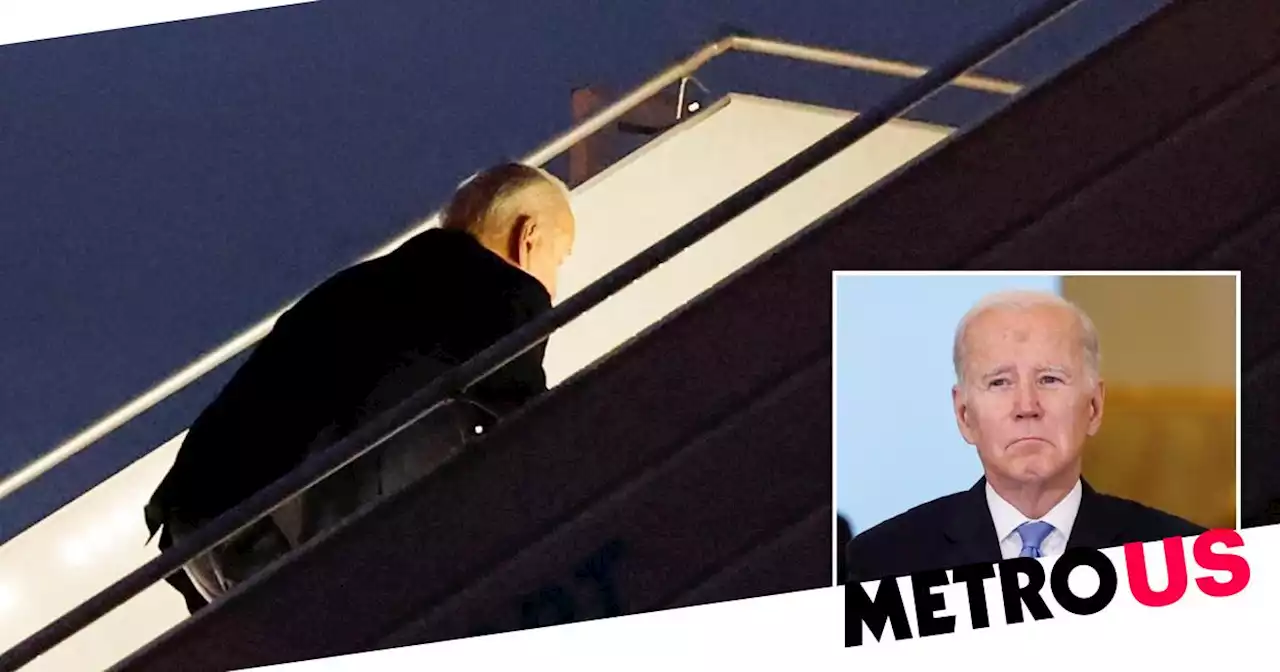 Joe Biden trips on Air Force One stairs again after visiting Poland and Ukraine