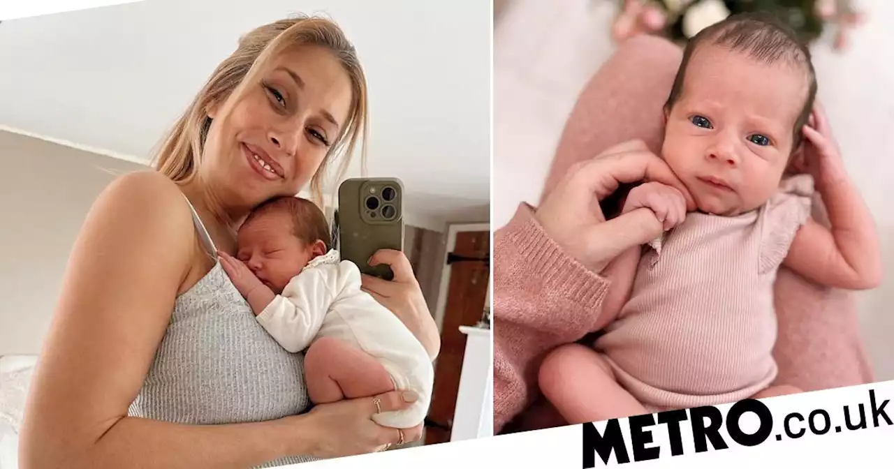 Stacey Solomon shares precious picture of newborn baby girl Belle, wide awake