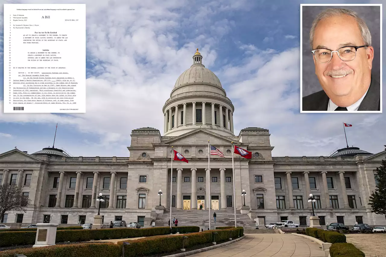 Arkansas lawmakers propose monument for fetuses aborted under Roe v. Wade